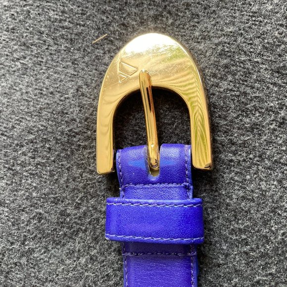 3 for 25 Liz Clairborne Leather Belt in Cobalt Blue - sz S - Picture 2 of 2